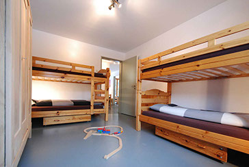 Kinderschlafzimmer der Ferienwohnung Seestrasse 13, Lenzerheide beim See.